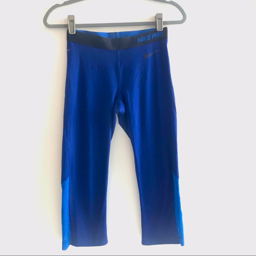 Nike Dri-Fit Yoga Pants Workout Leggings with Mesh Panel Leg